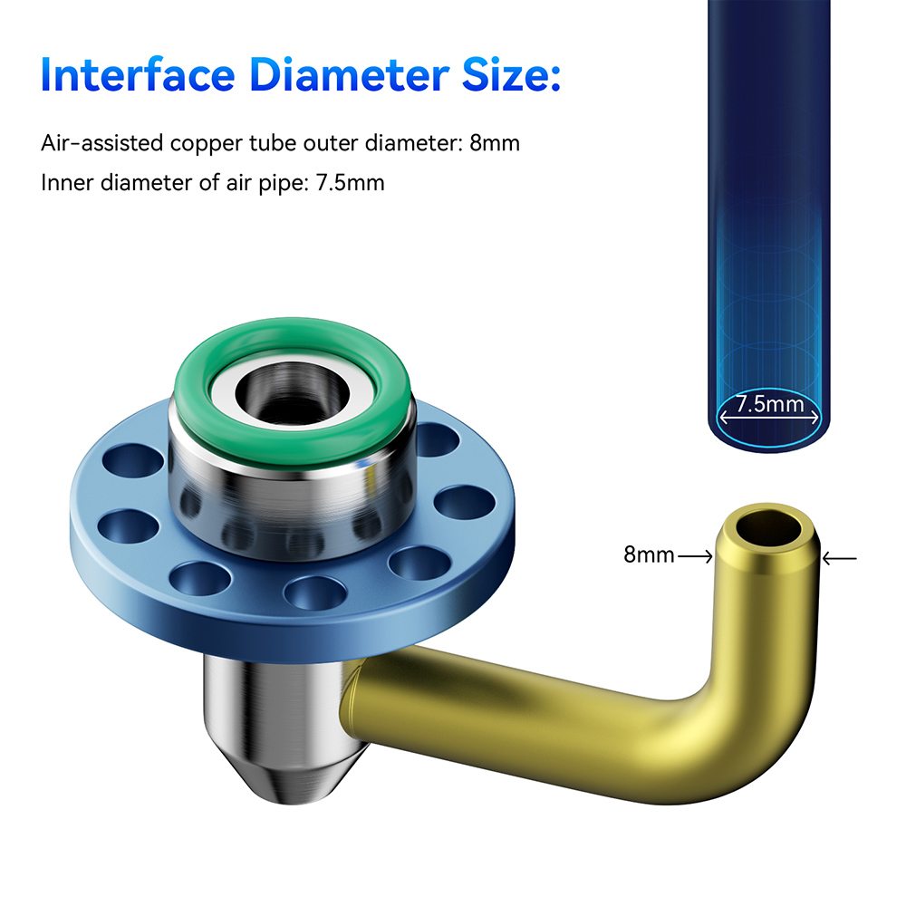 SCULPFUN S9 / S10 Air Assist Nozzle Kit + US Air Pump 110V 30L/min, Full Metal Structure
