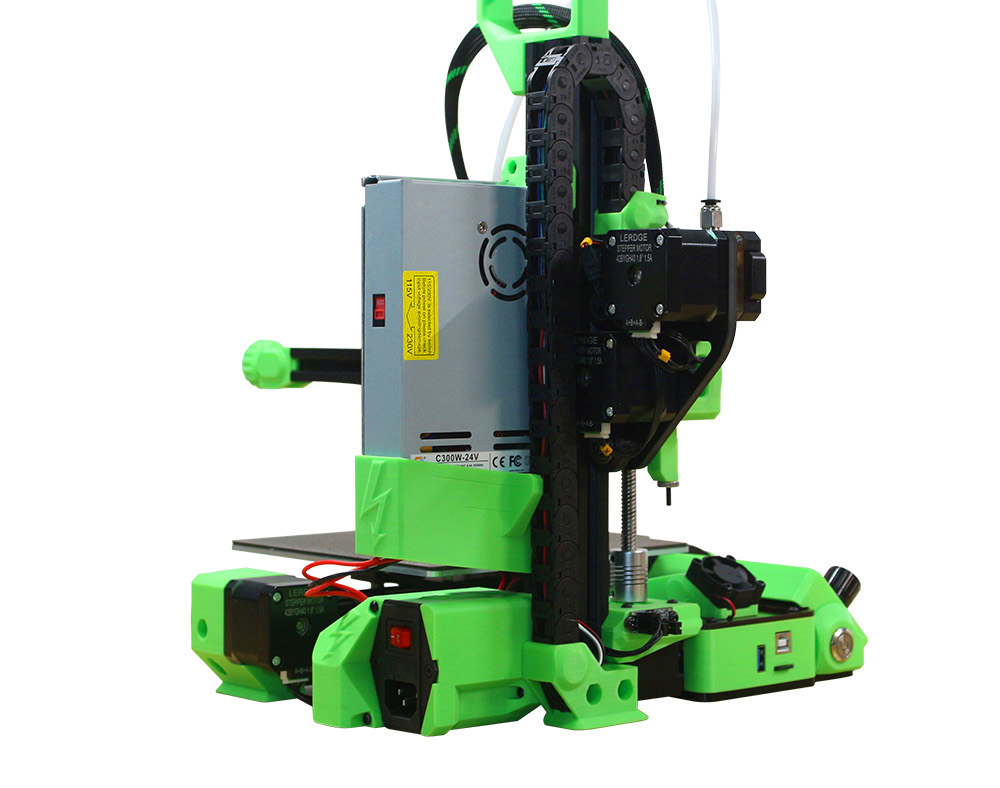 Lerdge iX 3D Printer Kit, Auto Leveling, 0.1mm Printing Accuracy, 200mm/s Printing Speed, PEI Flexible Sheet, 3.5 Inch IPS Touch Screen, TMC2226 Silent Driver, Resume Printing, Full-Metal Extruder, 180*180*180mm - Green