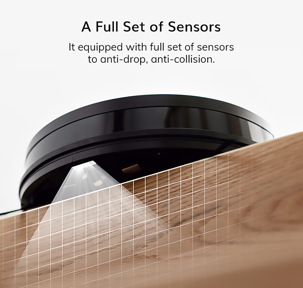 ILIFE B5 Max Robot Vacuum Cleaner 2000Pa Suction 2 In 1 Vacuuming and Mopping 600ml Large Dust Box 1L Dust Bag Real-time Drawing APP Control - Blue