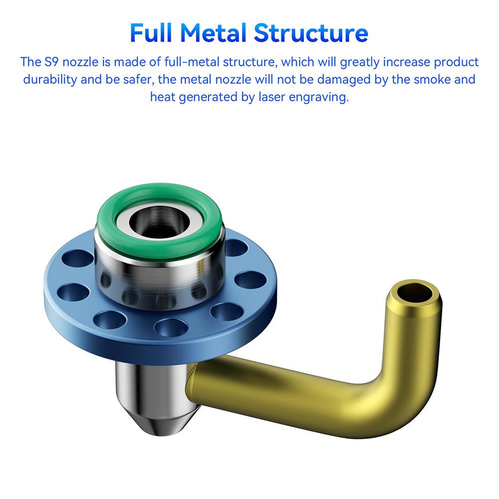 SCULPFUN S9 / S10 Air Assist Nozzle Kit + US Air Pump 110V 30L/min, Full Metal Structure