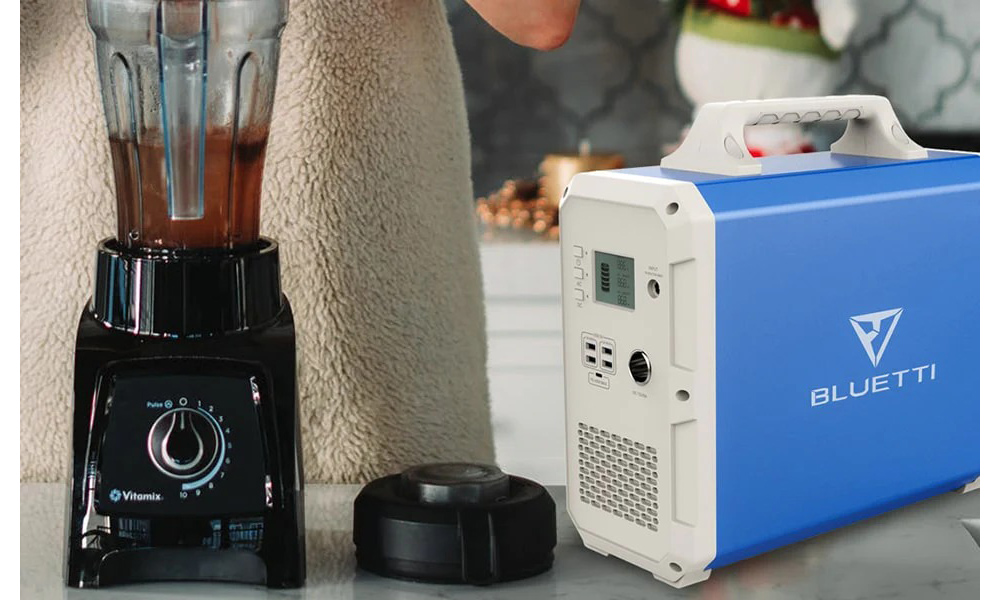 BLUETTI Poweroak EB150 Power Station, 1500 Wh/1000 W (101351 mAh/14.8 V), Battery Generator with Lithium Battery, 2xAC Outlets(Standard AC230 V EU Plug), 1xDC12 V for Car, 1xPD Type C (max. 45 W) for USB-C and 4xUSB 5V/3A Outputs, for Outdoor - Black