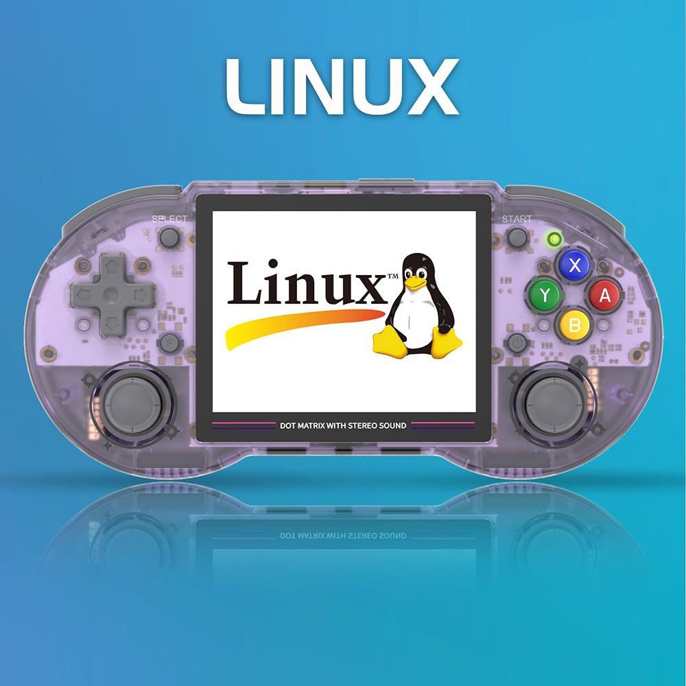 ANBERNIC RG353PS Game Console 128GB TF Card - Purple Transparent