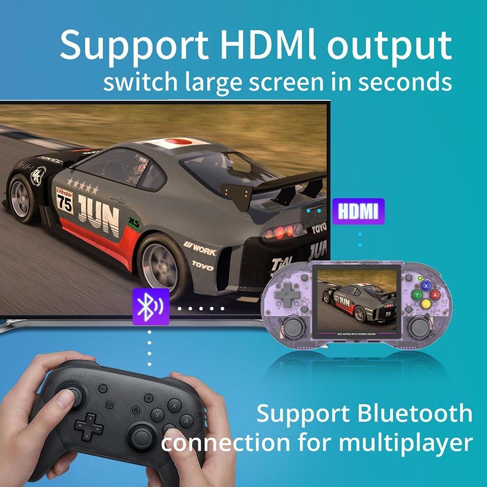 ANBERNIC RG353PS Game Console 128GB TF Card - Purple Transparent