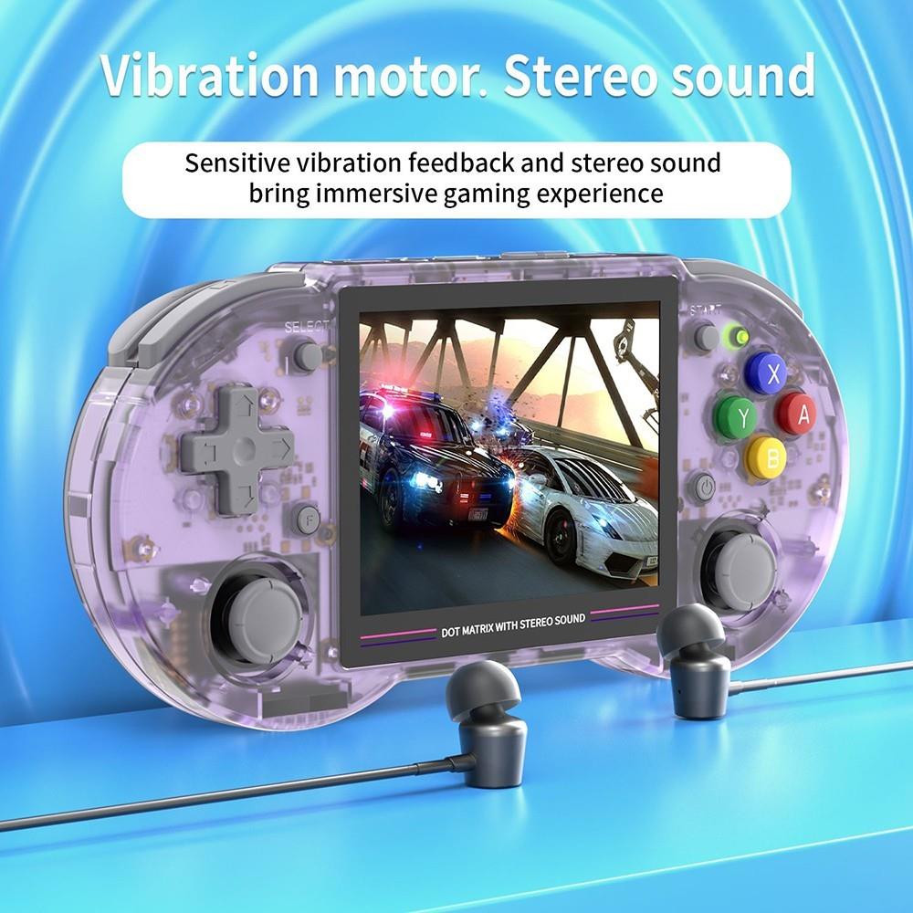 ANBERNIC RG353PS Game Console 64GB TF Card Transparent Purple
