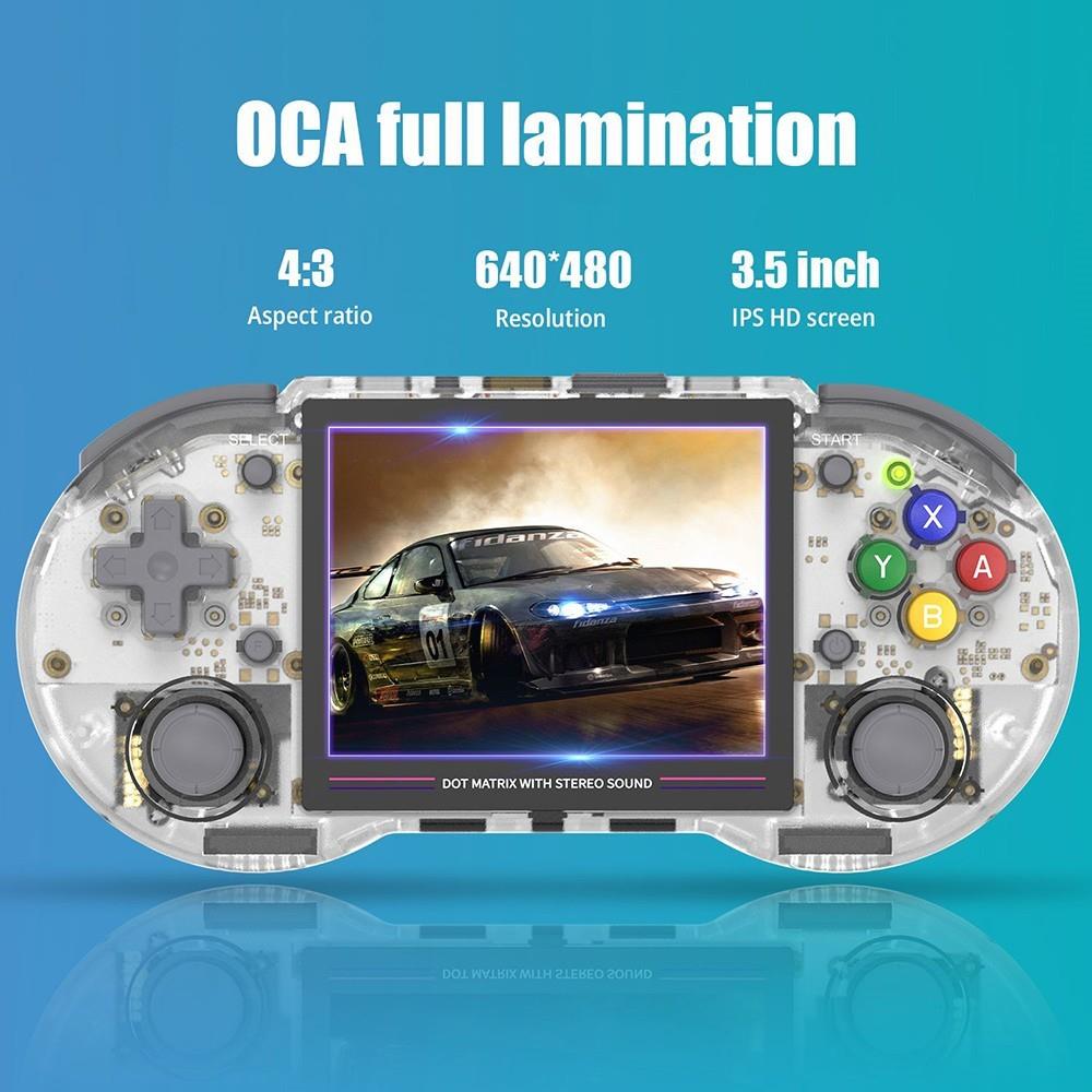 ANBERNIC RG353PS Game Console 64GB TF Card - White Transparent