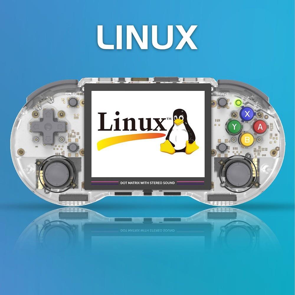 ANBERNIC RG353PS Game Console 64GB TF Card - White Transparent