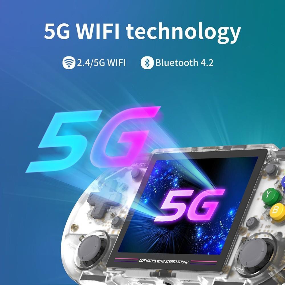 ANBERNIC RG353PS Game Console 64GB TF Card - White Transparent