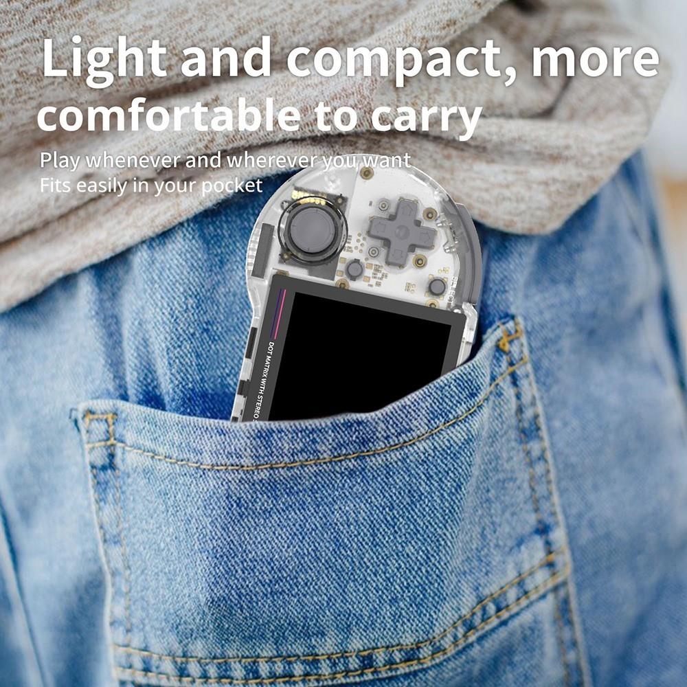 ANBERNIC RG353PS Game Console 64GB TF Card - White Transparent