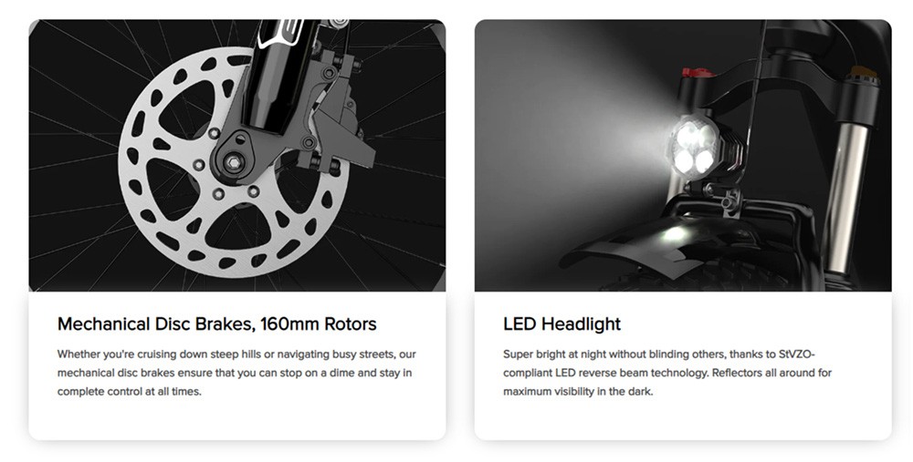 ESKUTE Netuno Plus Electric Mountain Bike 27.5*2.1'' Tire 500W Motor 22mph Max Speed 48V 15Ah Battery 53 Miles Range - Blue