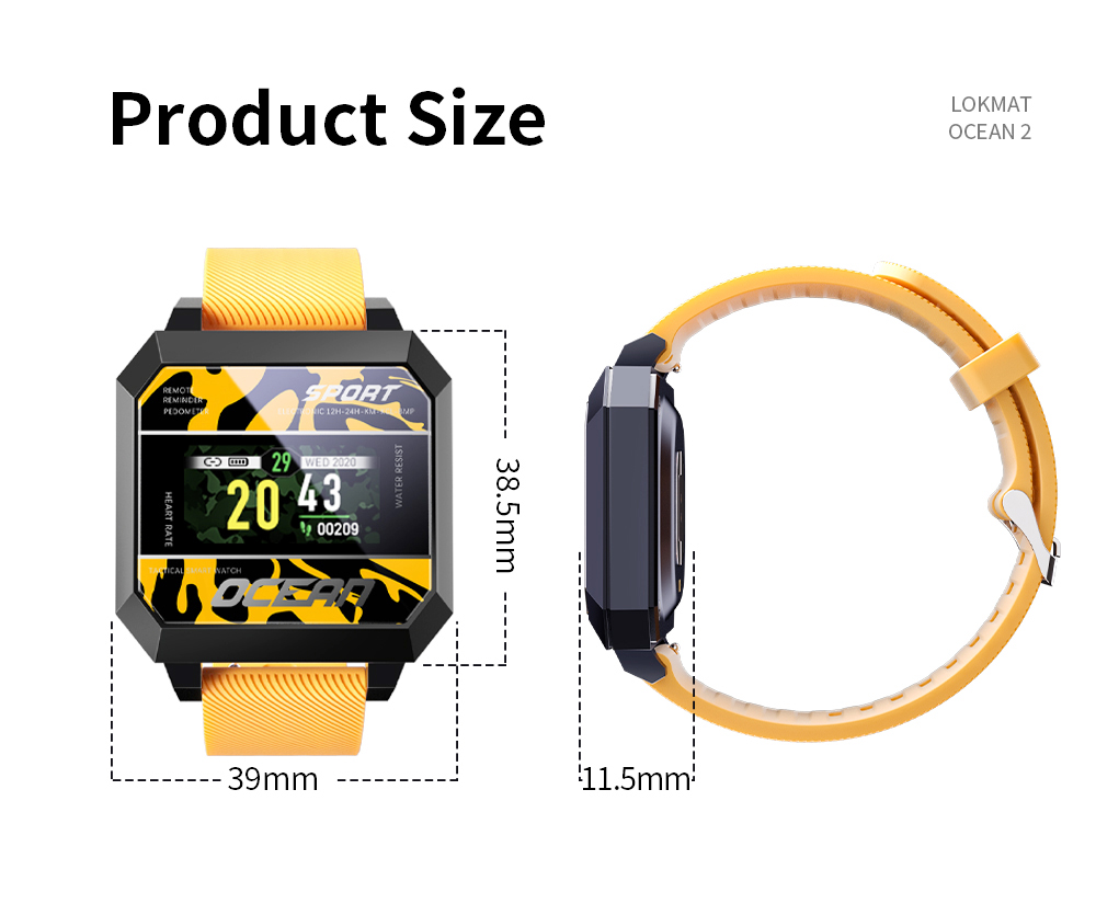 LOKMAT Ocean 2 Smartwatch Fitness Tracker - Orange