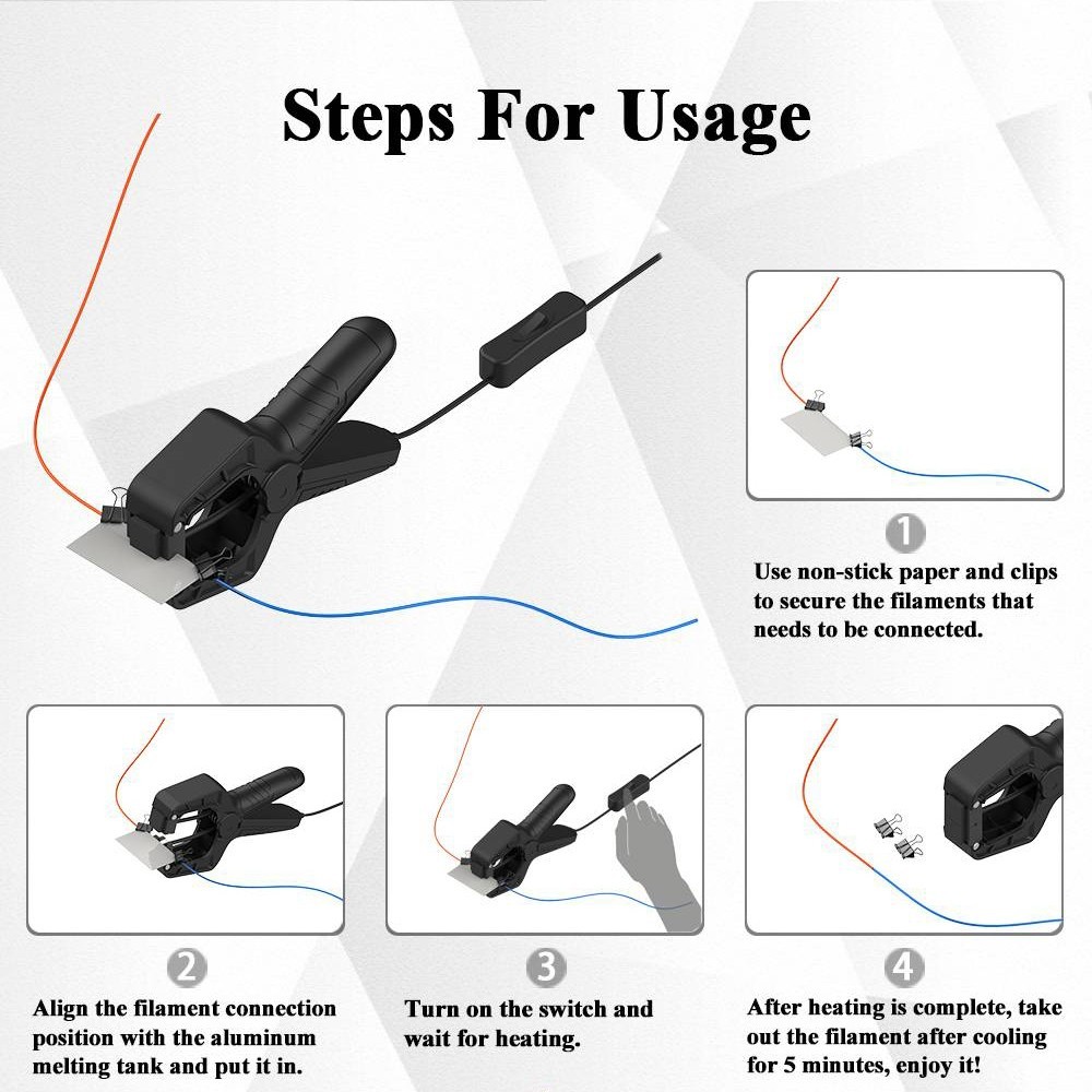 Lerdge 3D Printer Filament Connector EU Plug