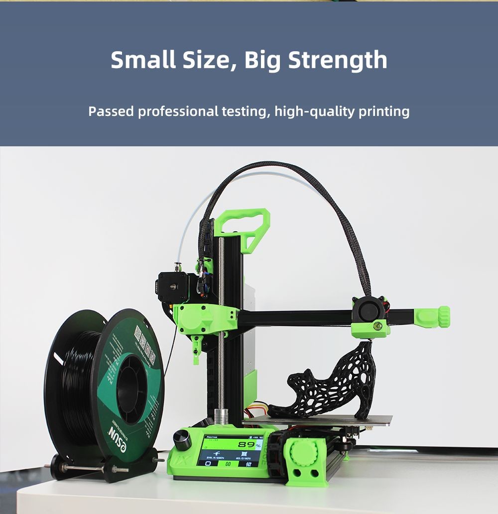Lerdge iX 3D Printer RTP Version, Pre-Assembly, Auto Leveling, 0.1mm Printing Accuracy, 200mm/s Printing Speed, PEI Flexible Sheet, 3.5 Inch IPS Touch Screen, TMC2226 Silent Driver, Resume Printing, Full-Metal Extruder, 180*180*180mm - Blue