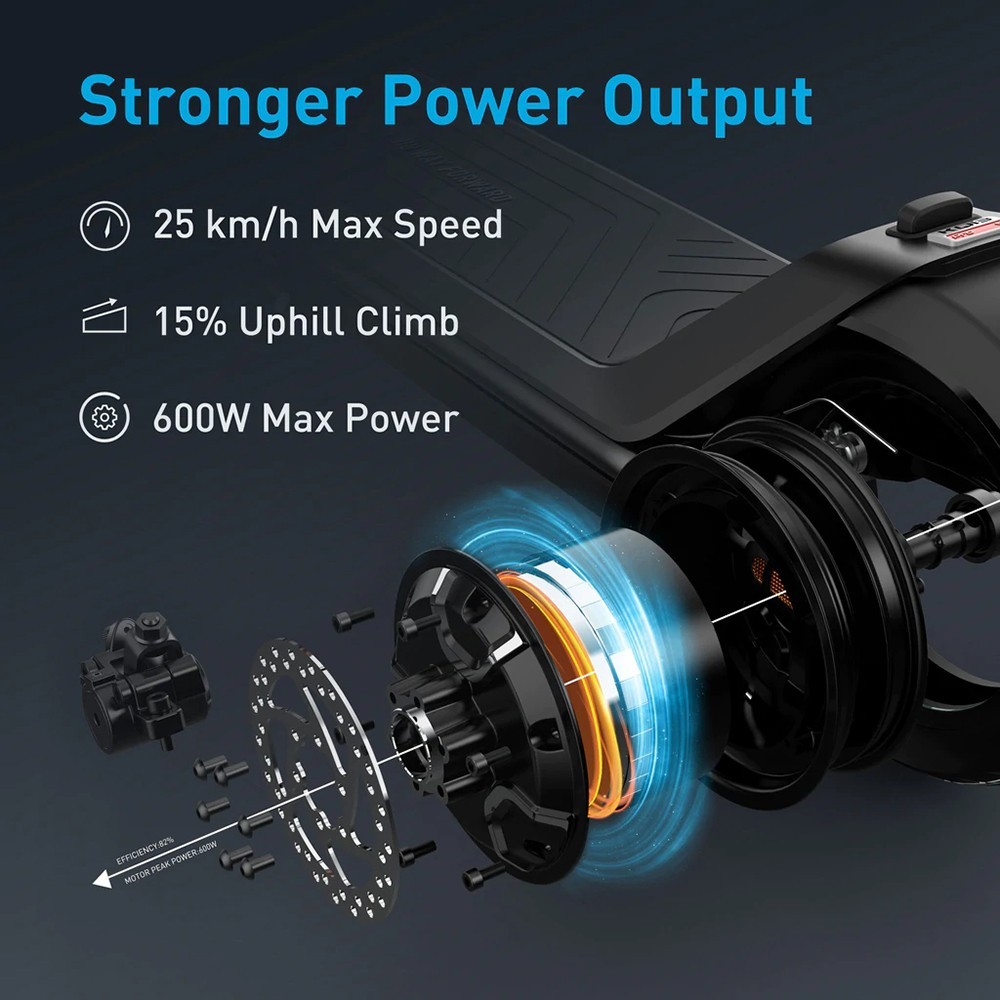 NIU KQi3 Sport 9.5'' Wheel Electric Scooter 300W Rated Motor 25km/h Max Speed with APP 40km Mileage - Blue