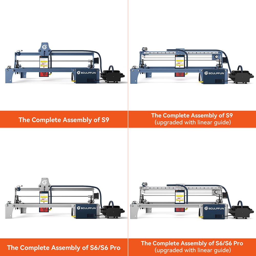 SCULPFUN S9 / S6 / S6 Pro  to S30 Ultra 33W Upgrade Kit, 33W Laser Module, 0.08x0.10mm Laser Focus, 32-bit Motherboard, High-Speed Air Assist Pump, XY-Axis Limit Switch