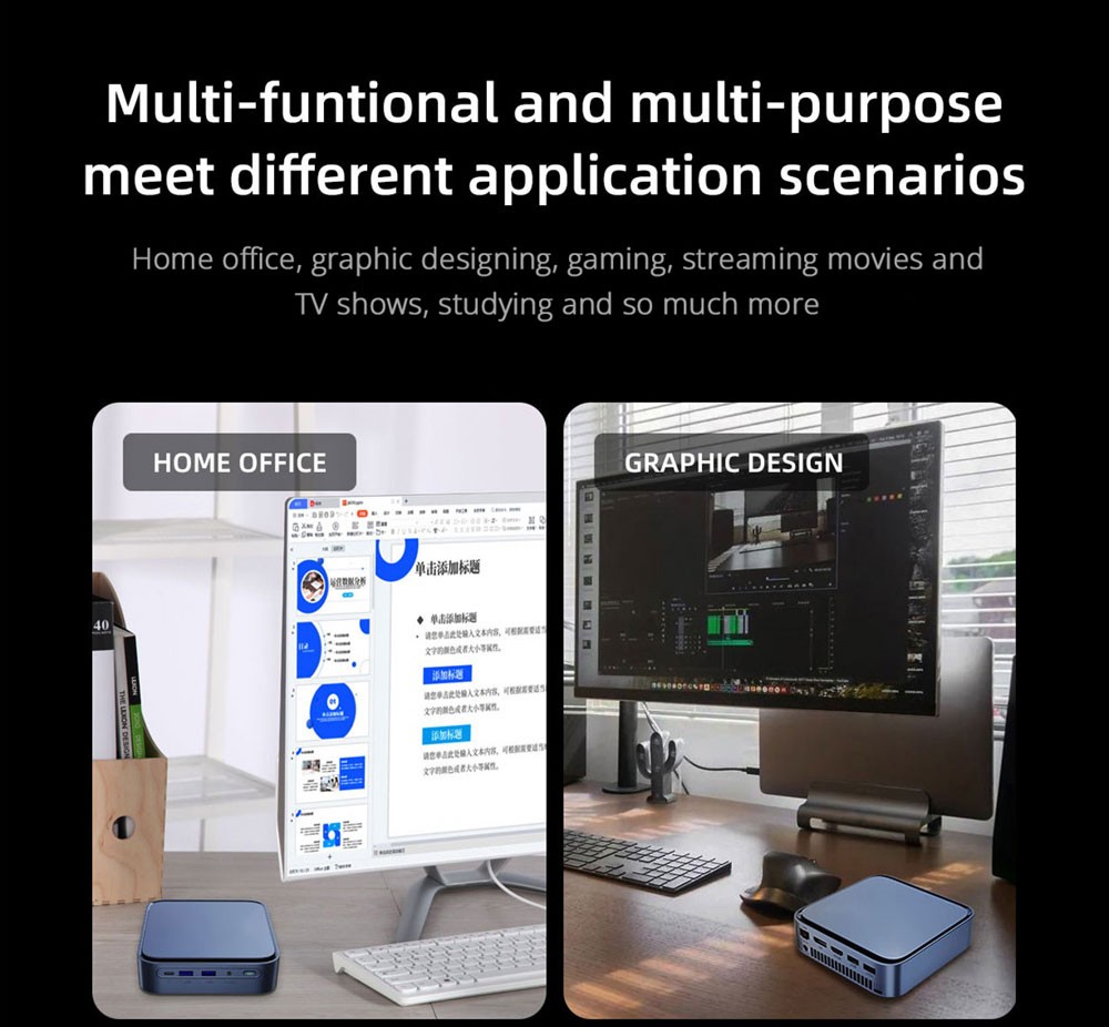 TK11-B0 Mini PC, 11th Gen Intel Core i5-1135G7 up to 4.2GHz, 16GB DDR4 1TB SSD, 4K 60Hz UHD HDMI DP Type-C Triple Display, Wi-Fi 6 Bluetooth 5.2 1000Mbps Gigabit Ethernet, USB3.0x4 3.5mm Audio, VESA Mount, Windows 11 Pro, for Home/Office - EU Plug