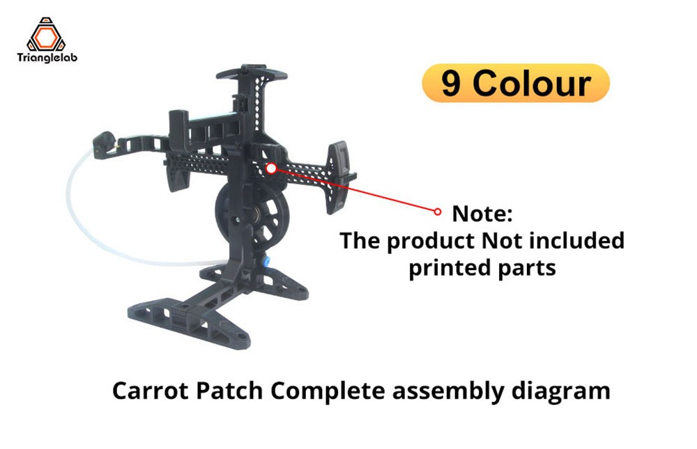 Trianglelab 9 Filament ERCF Kit for Voron and Klipper-based 3D Printers, Enrager Rabbit Carrot Feeder with 9 Carrot Patches
