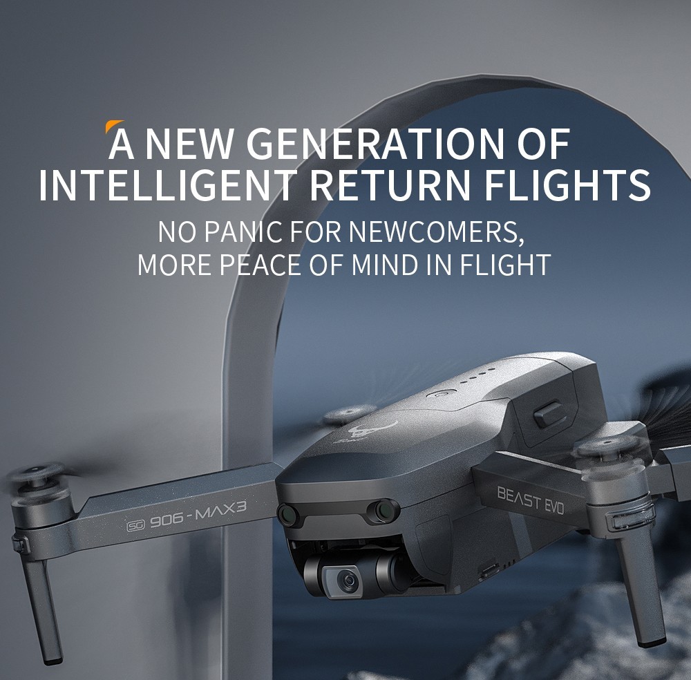 ZLL SG906 Max 3 RC Drone Visual Obstacle Avoidance 3-Axis Gimbal 4K Camera GPS Smart Follow - 1 Battery