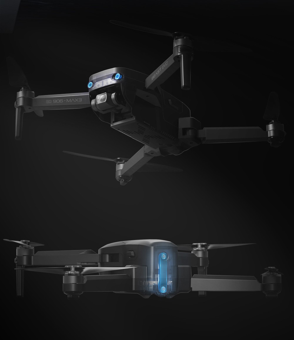 ZLL SG906 Max 3 RC Drone Visual Obstacle Avoidance 3-Axis Gimbal 4K Camera GPS Smart Follow - 3 Batteries