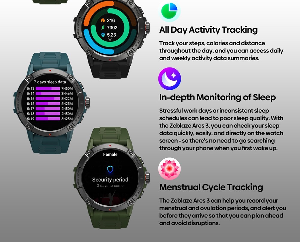 Zeblaze Ares 3 Smartwatch Black