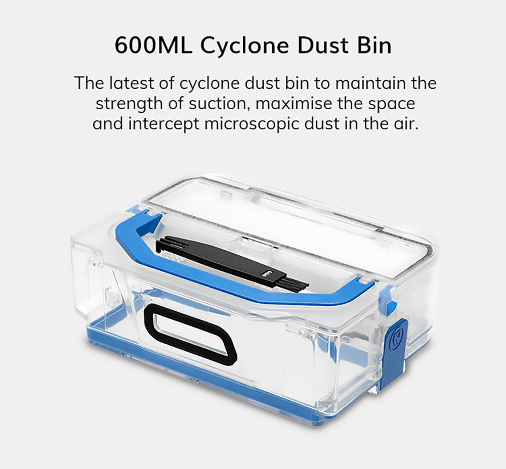 ILIFE B5 Max Robot Vacuum Cleaner 2000Pa Suction 2 In 1 Vacuuming and Mopping 600ml Large Dust Box 1L Dust Bag Real-time Drawing APP Control - Blue