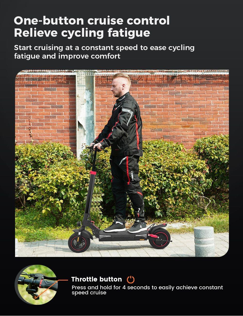 iScooter T4 Electric Scooter 10in Honeycomb Tire 600W Motor 40km/h Max Speed 48V 13Ah Battery 40-45km Range 120kg Load
