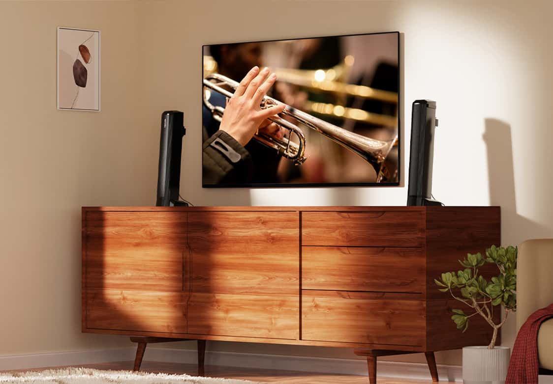 Ultimea Apollo S40 2.2CH 40W Soundbar pre TV zariadenia, oddeliteľný 2-v-1, Bluetooth 5.0, zabudované 2 výškové a 2 basové reproduktory