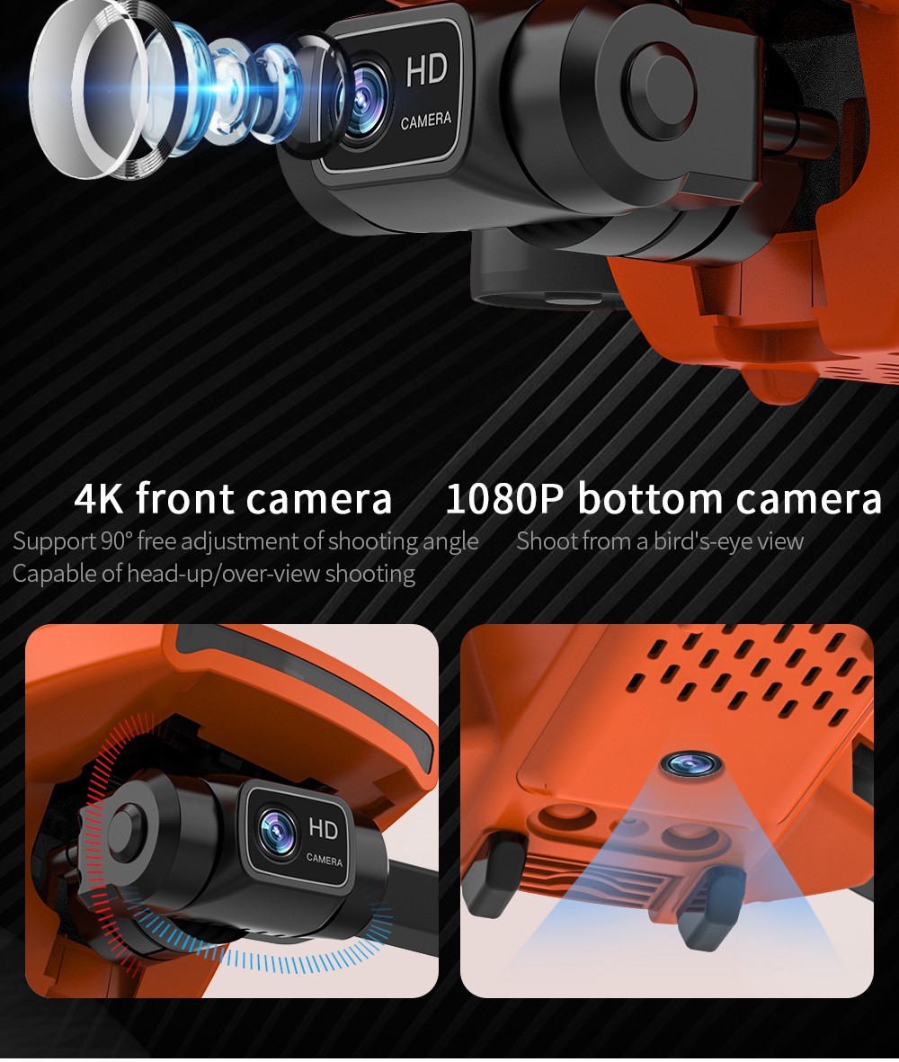 ZLL SG108 Pro RC Drone, 2-axis Anti-shake Gimbal, Dual Camera, APP Control, GPS/GLONASS Double Mode 1 Battery - Orange