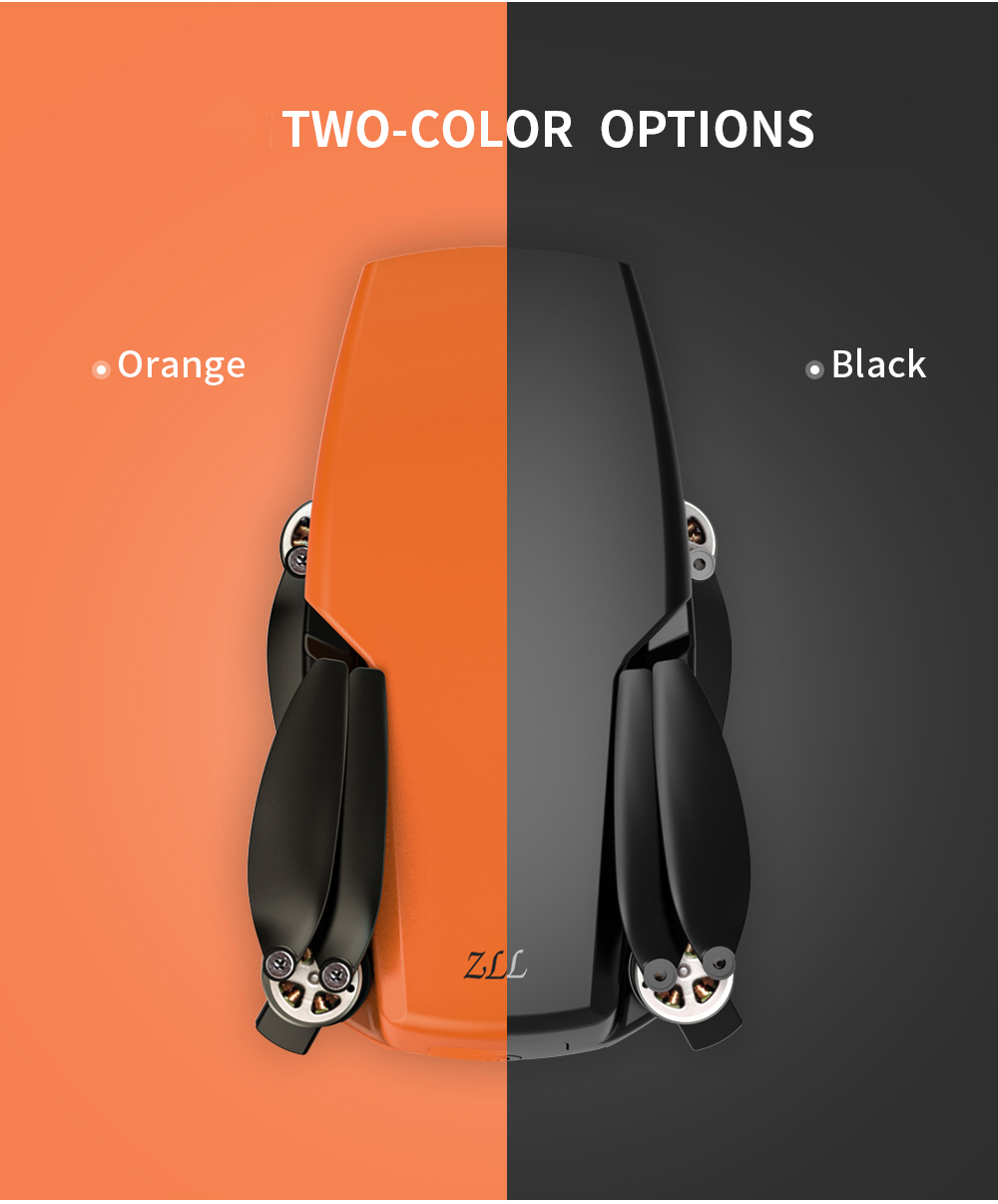 ZLL SG108 Pro RC Drone, 2-axis Anti-shake Gimbal, Dual Camera, APP Control, GPS/GLONASS Double Mode 1 Battery - Orange