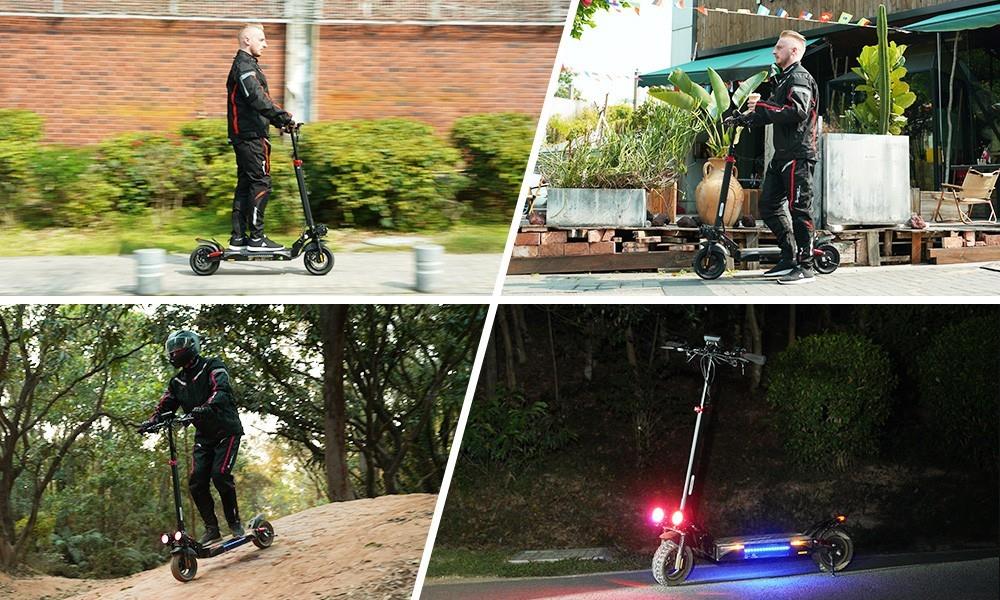 iScooter T4 Electric Scooter 10in Honeycomb Tire 600W Motor 40km/h Max Speed 48V 13Ah Battery 40-45km Range 120kg Load