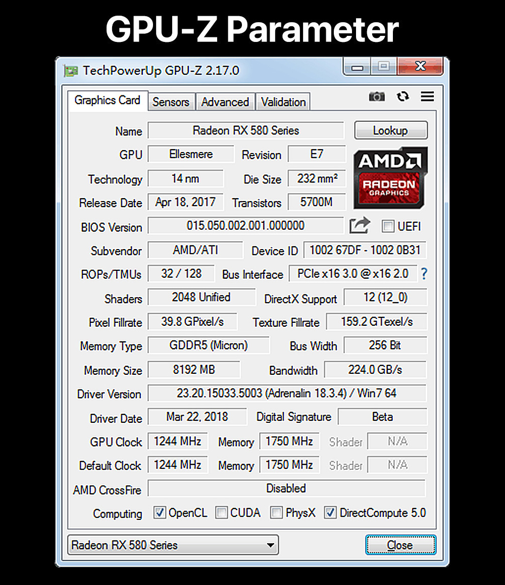 Peladn AMD Radeon RX 580 8GB Graphics Cards, 3xDP 1xHDMI, 2048SP, GDDR5 256bits, RX580 Graphics Card, PCI Express 3.0, Twin Freeze Fans GPU Video Card for Desktop Computer PC Gaming