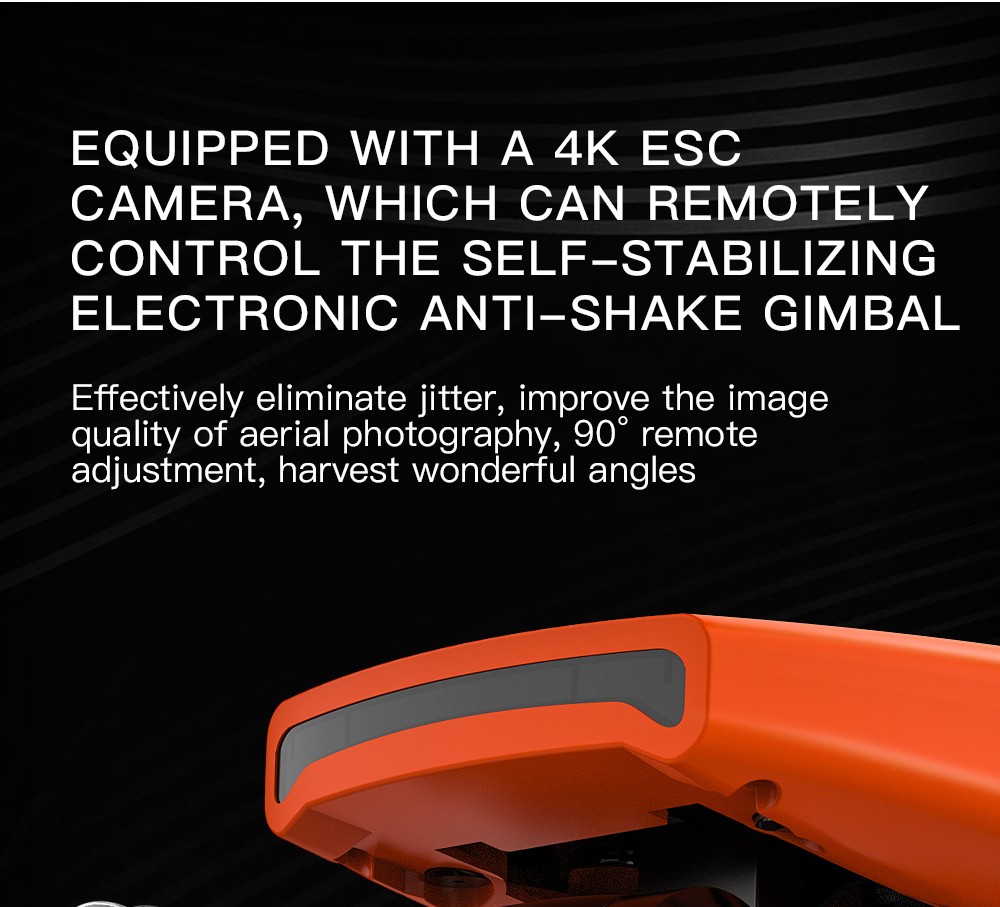 ZLL SG108 Pro RC Drone, 2-axis Anti-shake Gimbal, Dual Camera, APP Control, GPS/GLONASS Double Mode 1 Battery - Orange