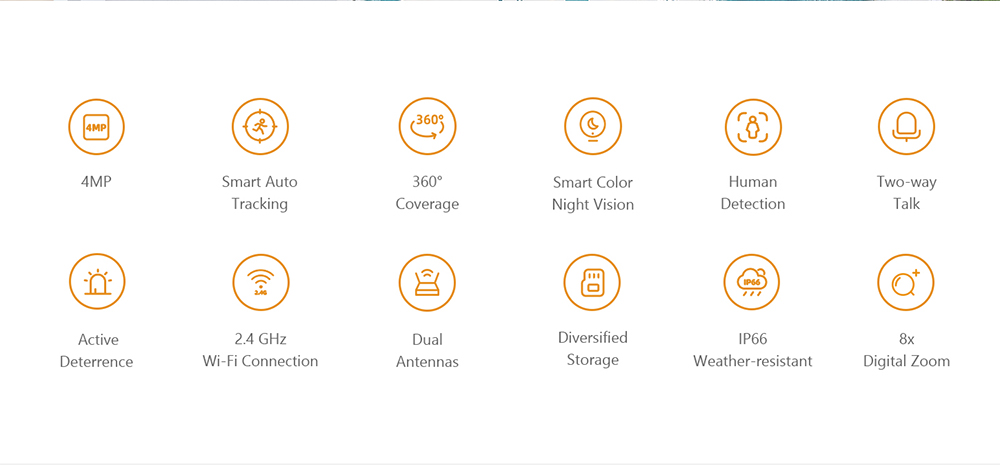 IMOU Cruiser SE+ 4MP Outdoor Security Camera with Spotlight, 110dB Siren, Color Night Vision, 1440P Panoramic Camera, IP66