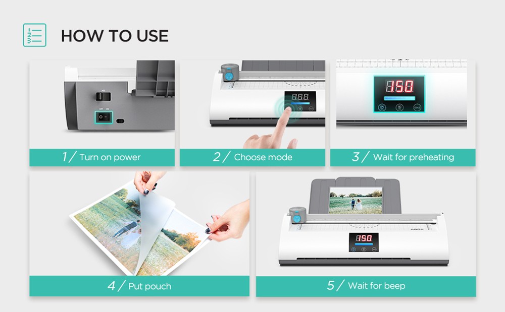 ABOX Pixseal 2 Laminator Machine White