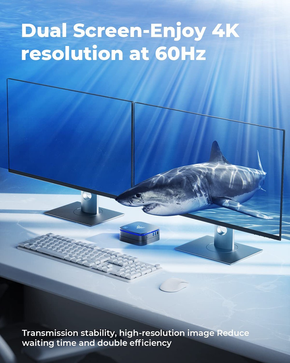 AK1 Plus Mini PC Intel Alder Lake  N100, 8GB DDR4 256GB SSD, Windows 11 Pro, WiFi 5, 1000M LAN - US