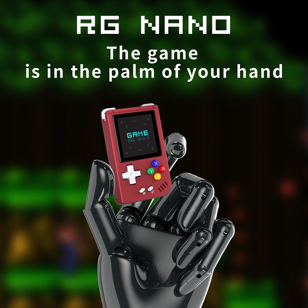 ANBERNIC RG Nano Handheld Game Console 64MB DDR2 + 128GB TF Card, Linux - Red