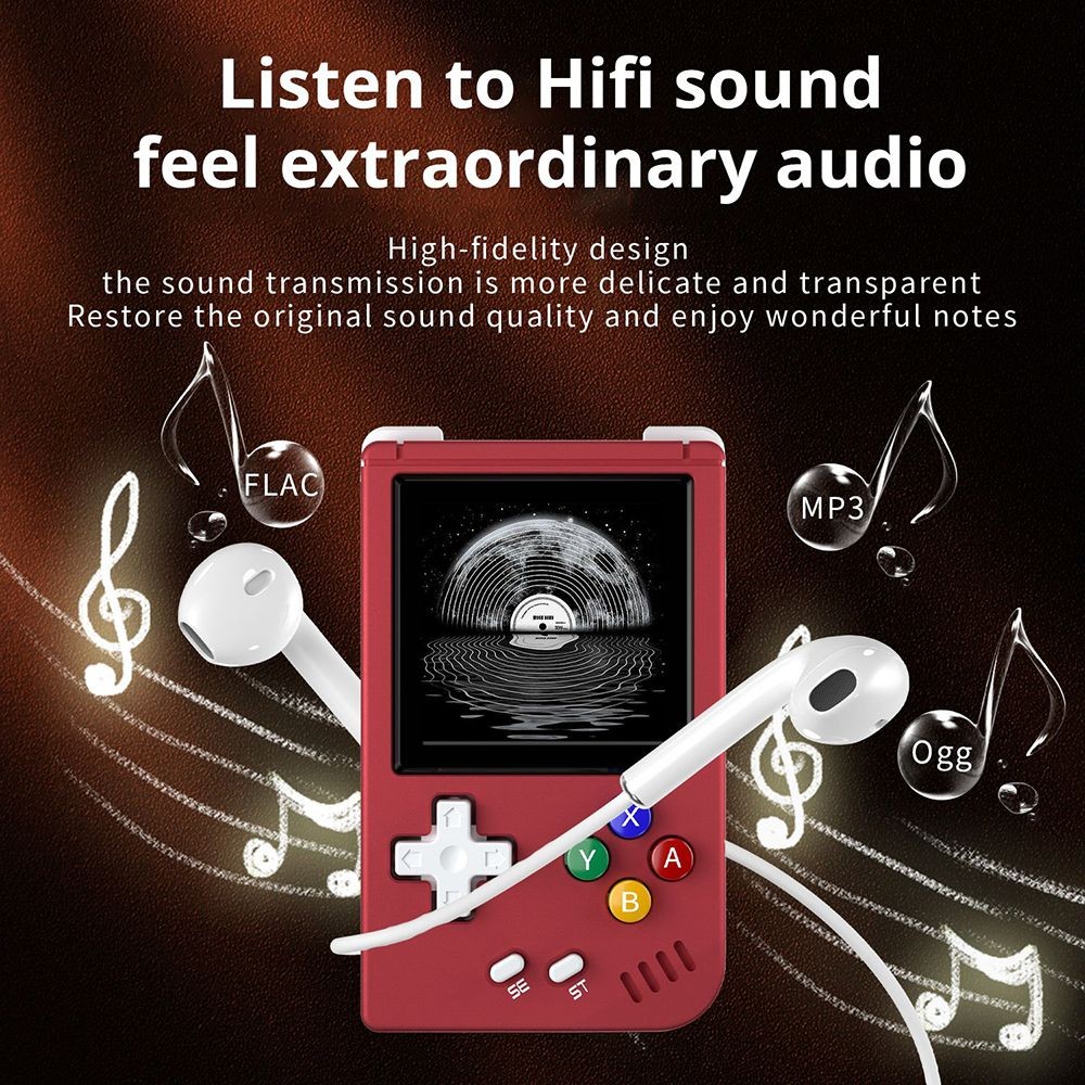 ANBERNIC RG Nano Handheld Game Console 64MB DDR2 + 128GB TF Card, Linux - Red