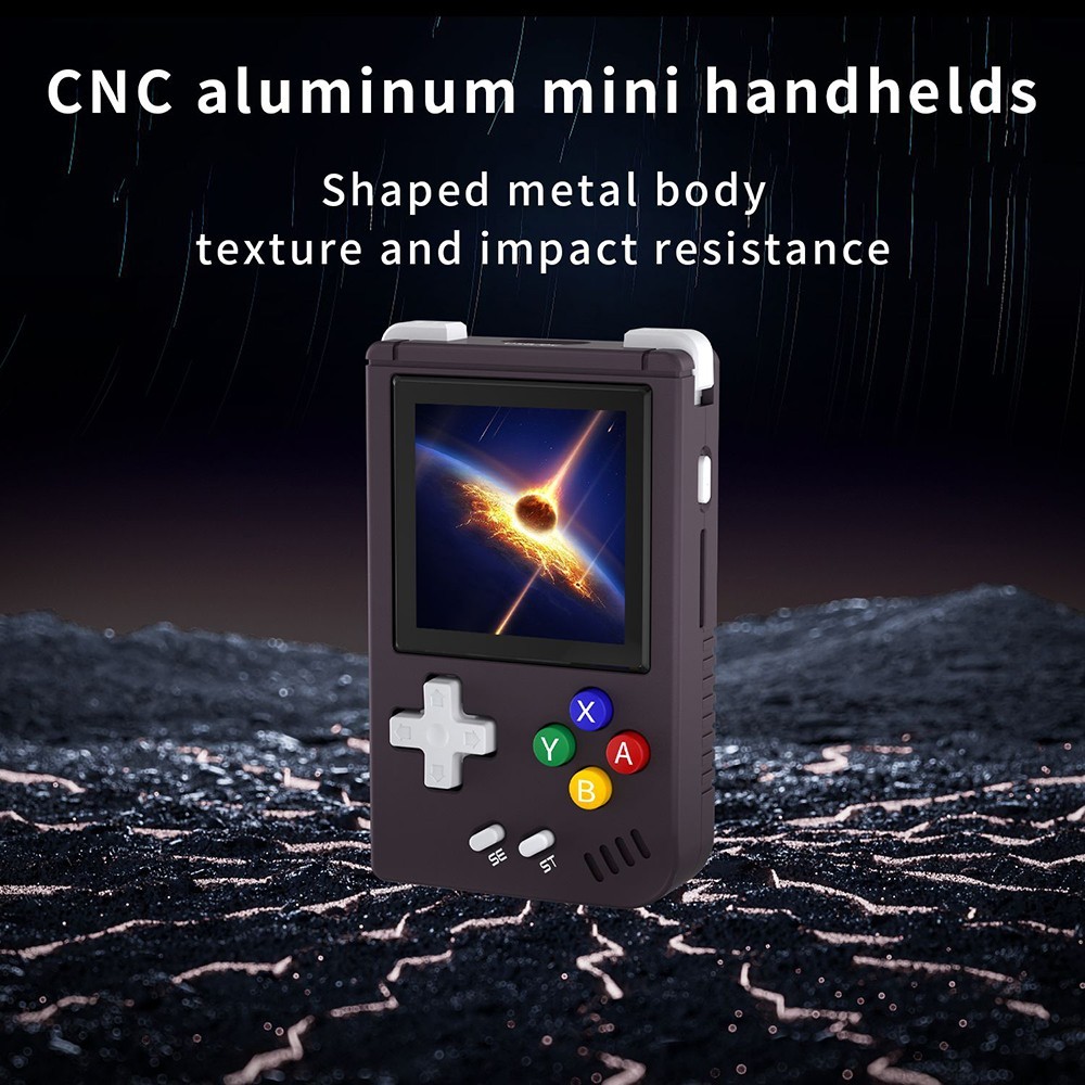 ANBERNIC RG Nano Handheld Game Console 64MB DDR2 + 64GB TF Card, Linux - Purple