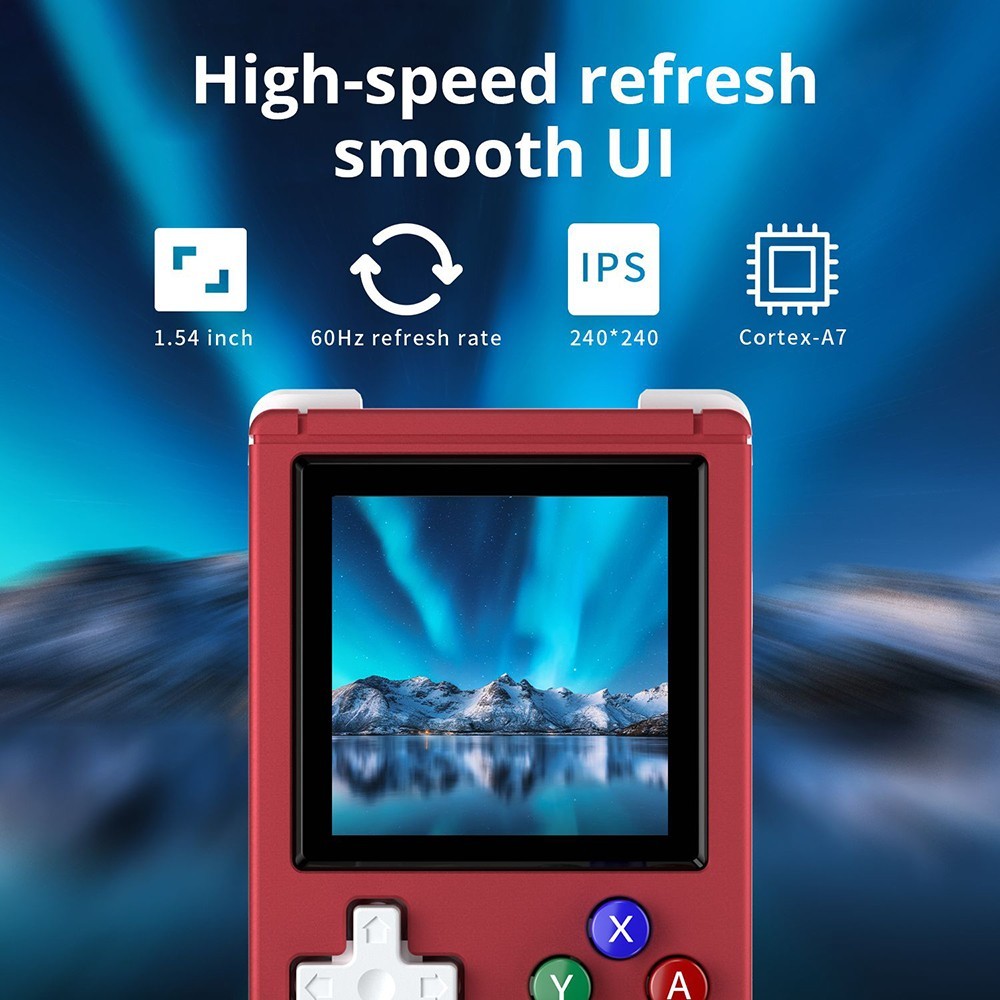 ANBERNIC RG Nano Handheld Game Console 64MB DDR2 + 64GB TF Card, Linux - Red