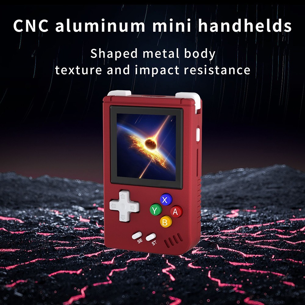 ANBERNIC RG Nano Handheld Game Console 64MB DDR2 + 64GB TF Card, Linux - Red
