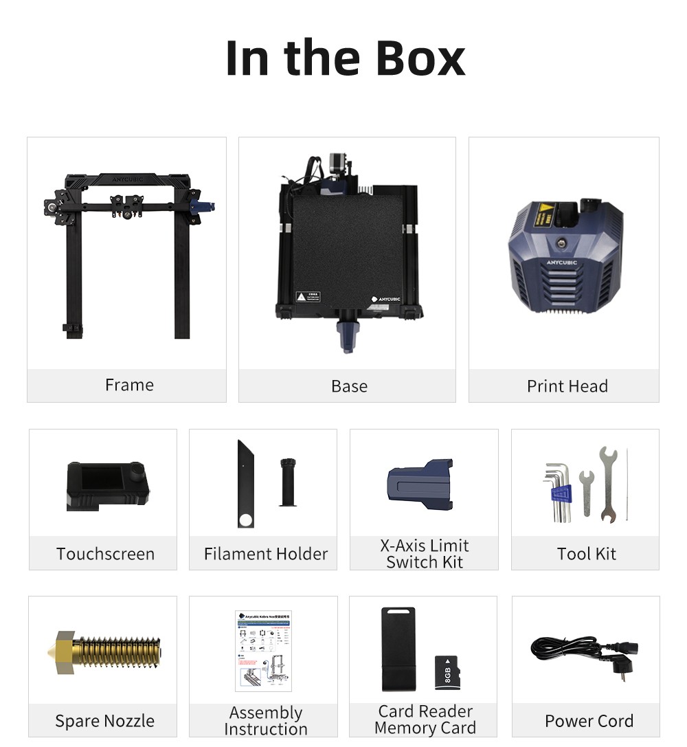 Anycubic Kobra Neo 3D Printer, Auto Leveling, Max 100mm/s Printing Speed, Resume Printing, 2.4 inch LCD Screen, PEI-coated Metal Sheet, 220*220*250mm