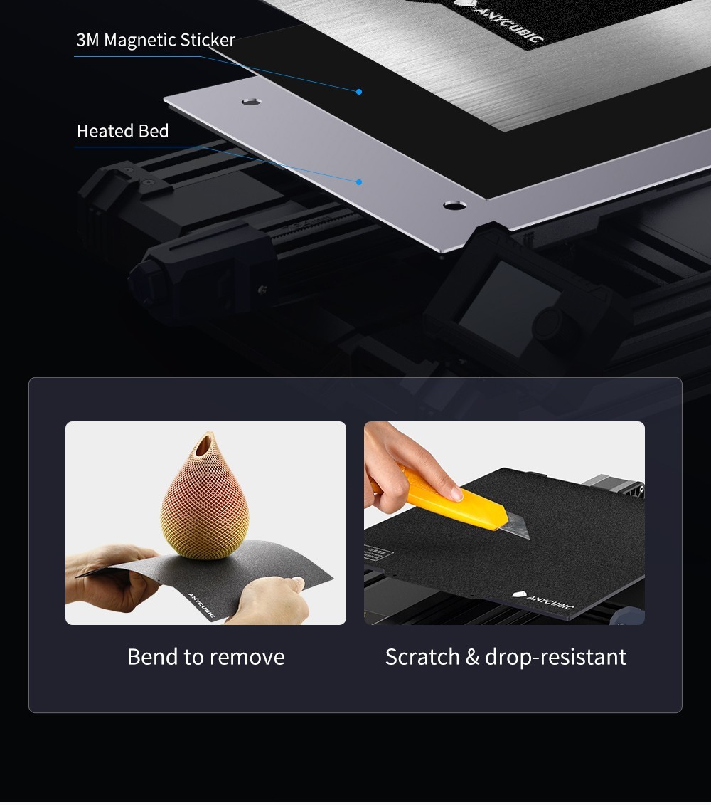 Anycubic Kobra Neo 3D Printer, Auto Leveling, Max 100mm/s Printing Speed, Resume Printing, 2.4 inch LCD Screen, PEI-coated Metal Sheet, 220*220*250mm