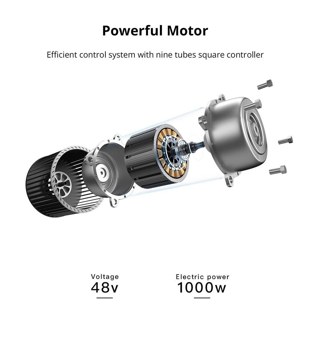 BEZIOR XF001 Plus Electric Bike 20*4.0in Pneumatiky 48V 1000W Motor 45km/h Maximálna rýchlosť 17.5Ah batéria 100km dojazd 120kg záťaž - čierny