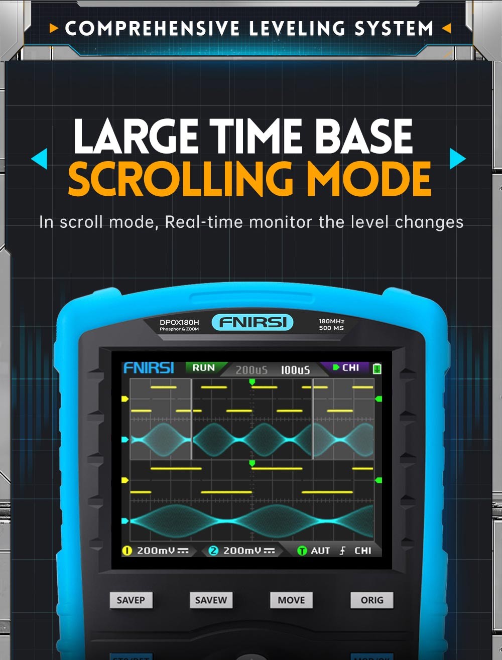 Fnirsi Dpox H In Handheld Phosphor Digital Oscilloscope Us Plug