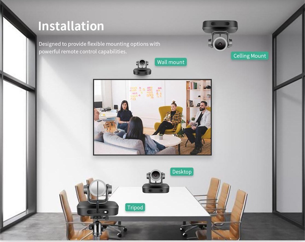 GUCEE G07-1080P 2.4G Wireless Video Conference Camera
