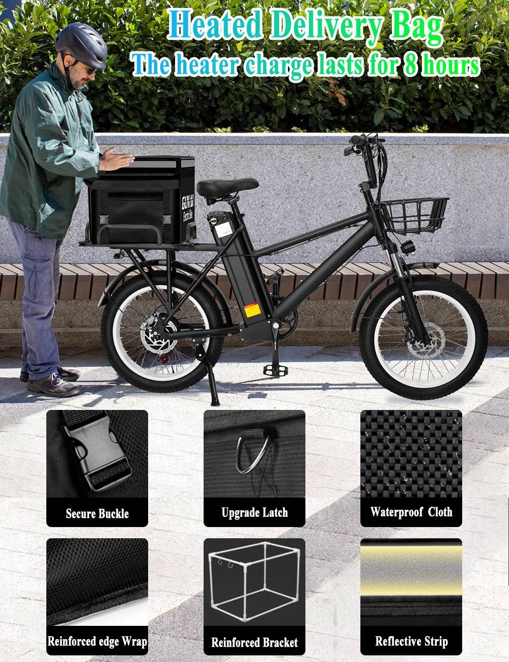 GUNAI GN66 Electric Cargo Bike 20 inch 48V 28Ah 45km/h 1000W Motor