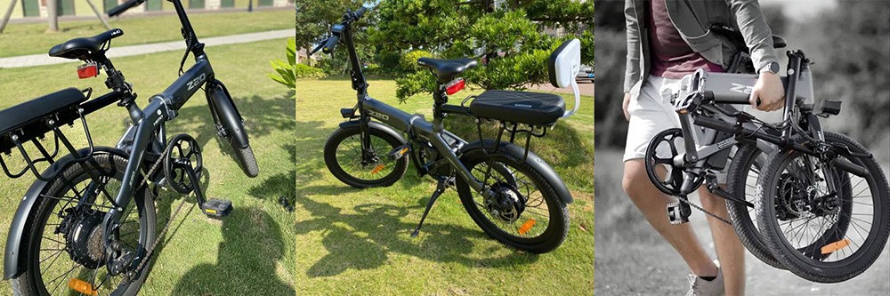HIMO Z20 Plus Folding E-bike 20*2.125in Tire 250W Motor 25km/h Max Speed 10Ah Battery 80km Max Range - Grey