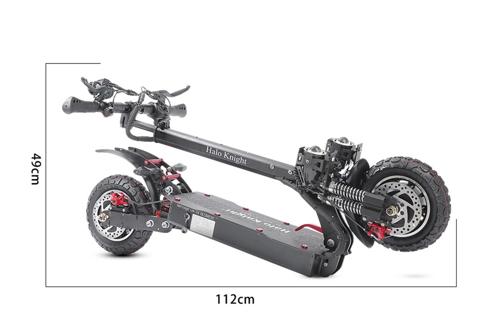 Halo Knight T104 Electric Scooter 10 inch Off-road Tires 52V 1000W*2 Motor 65km/h Max Speed 52V 21Ah Battery 45km Range