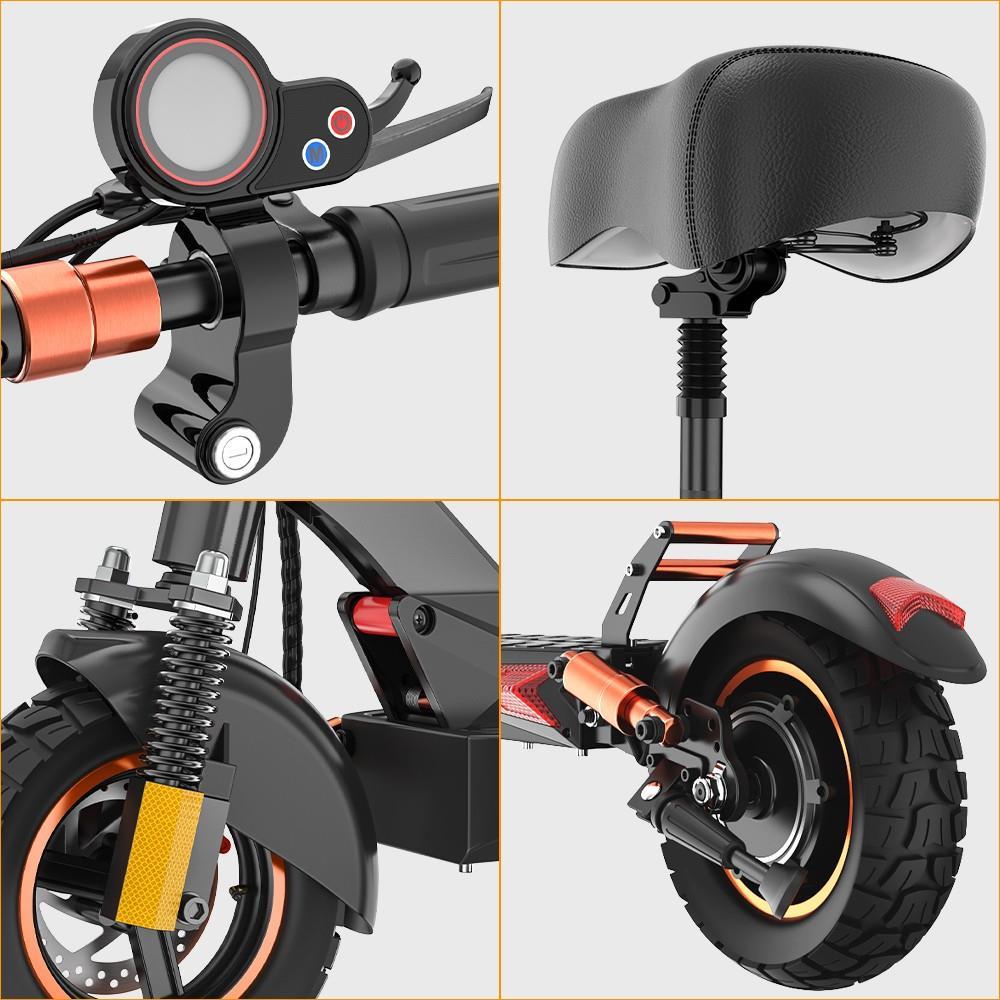 IENYRID M4Pro S+ Electric Scooter 10'' Tire 800W Motor 16Ah Battery for 25-37 Miles Mileage 150kg Load with Seat