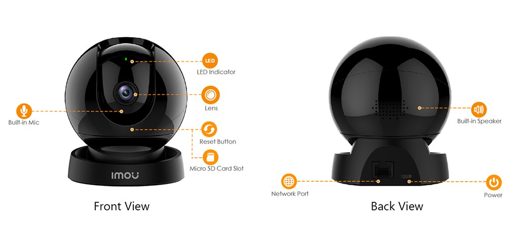 IMOU Rex 3D 5MP Security Wireless Camera, 3K HD Image, Night Vision, Human Detection, Pet Detection, 2-Way Audio, Abnormal Sound Alarm, APP Remote Control