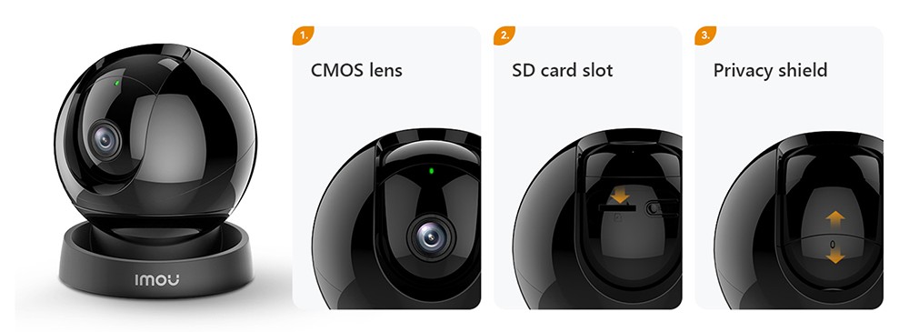 IMOU Rex 3D 5MP Security Wireless Camera, 3K HD Image, Night Vision, Human Detection, Pet Detection, 2-Way Audio, Abnormal Sound Alarm, APP Remote Control